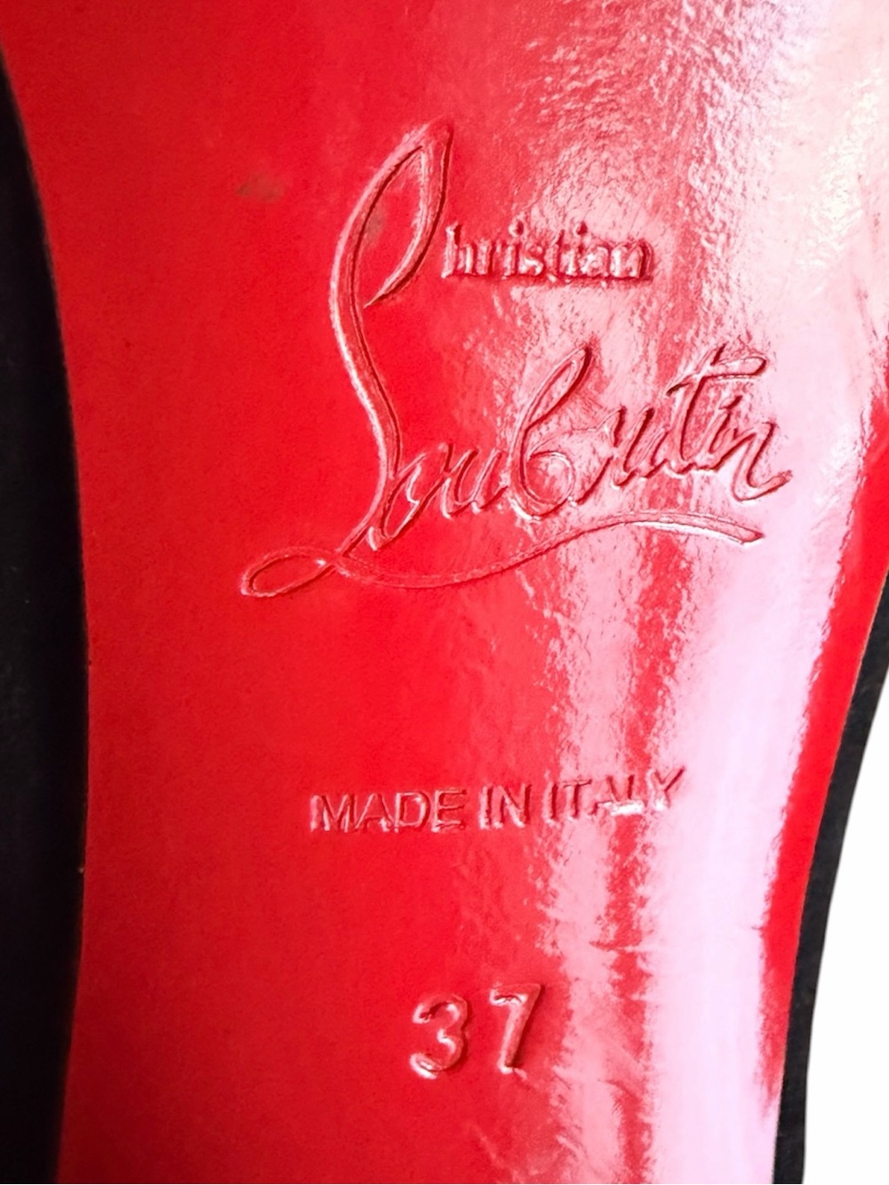 Christian Louboutin Lace and suede polka dot heels - Picture 7 of 7